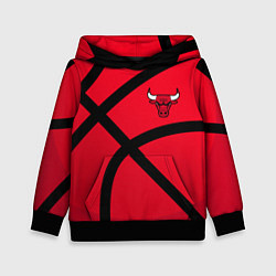 Толстовка-худи детская Чикаго Буллз Chicago Bulls NBA, цвет: 3D-черный