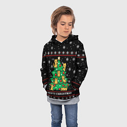 Толстовка-худи детская MEOWY CHRISTMAS 2022, цвет: 3D-меланж — фото 2