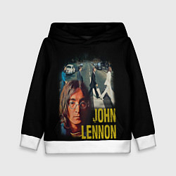 Толстовка-худи детская The Beatles John Lennon, цвет: 3D-белый