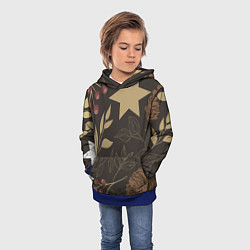 Толстовка-худи детская Новогоднее Настроение Лес, цвет: 3D-синий — фото 2