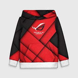 Толстовка-худи детская ROG - republic of gamers, цвет: 3D-белый