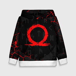 Толстовка-худи детская GOD OF WAR CRATOS LOGO, цвет: 3D-белый