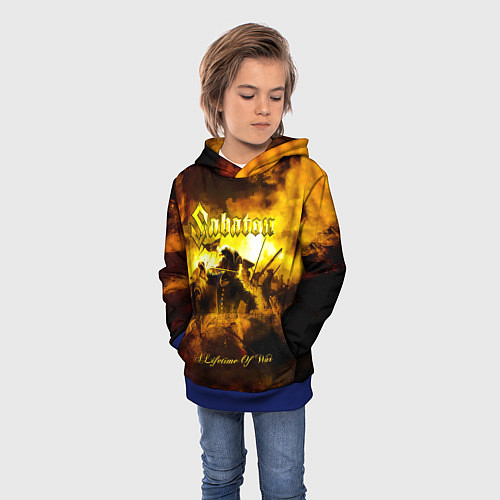 Детская толстовка A Lifetime of War - Sabaton / 3D-Синий – фото 3