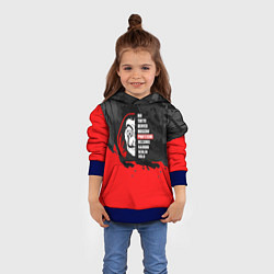 Толстовка-худи детская La Casa de Papel Professor, цвет: 3D-синий — фото 2