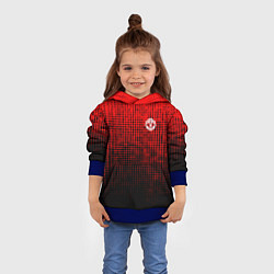Толстовка-худи детская MU red-black, цвет: 3D-синий — фото 2