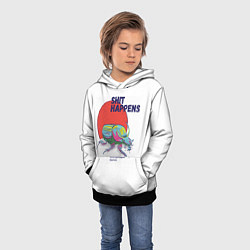 Толстовка-худи детская Жук-калоед из серия Жуки Кубани, цвет: 3D-черный — фото 2