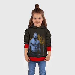 Толстовка-худи детская Нурмагомедов, цвет: 3D-красный — фото 2