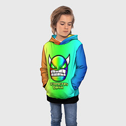 Толстовка-худи детская Geometry Dash, цвет: 3D-черный — фото 2