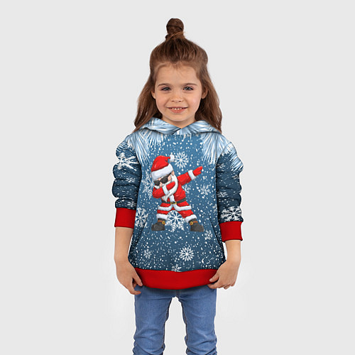 Детская толстовка DAB SANTA WINTER / 3D-Красный – фото 4