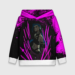 Толстовка-худи детская Pink Jinx, цвет: 3D-белый