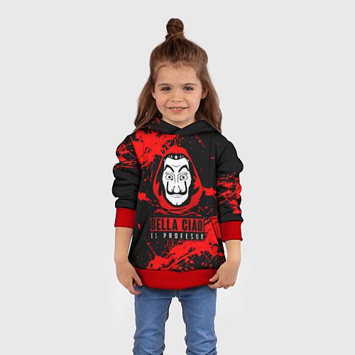 Детская толстовка БУМАЖНЫЙ ДОМ LA CASA DE PAPEL BELLA CIAO / 3D-Красный – фото 4