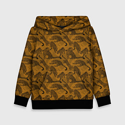 Толстовка-худи детская Дикие Леопарды, цвет: 3D-черный