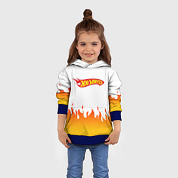 Толстовка-худи детская Hot Wheels Logo Fire, цвет: 3D-синий — фото 2