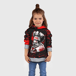 Толстовка-худи детская DOTA 2 PUDGE, БРЫЗГИ КРАСОК, цвет: 3D-меланж — фото 2