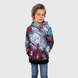 Толстовка-худи детская GENSHIN IMPACT GIRL ГЕРОИНЯ, цвет: 3D-черный — фото 2