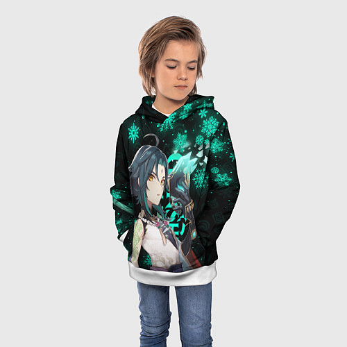 Детская толстовка GENSHIN IMPACT СЯО НОВОГОДНИЙ / 3D-Белый – фото 3