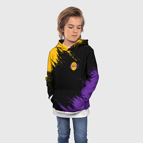 Детская толстовка LAKERS БРЫЗГИ КРАСОК / 3D-Белый – фото 3