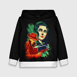 Толстовка-худи детская Элизабет и детектив Букер, цвет: 3D-белый