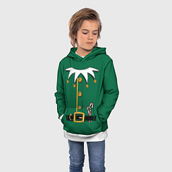 Толстовка-худи детская Christmas Elf Outfit, цвет: 3D-белый — фото 2