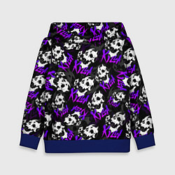 Толстовка-худи детская JOJO KILLER QUEEN КОРОЛЕВА УБИЙЦА УЗОР, цвет: 3D-синий