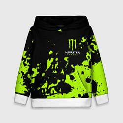 Толстовка-худи детская Monster Energy green, цвет: 3D-белый