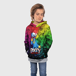 Толстовка-худи детская POPPY PLAYTIME НОВОГОДНИЙ ПОППИ ПЛЕЙТАЙМ, цвет: 3D-меланж — фото 2
