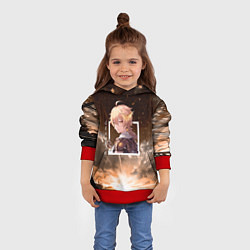 Толстовка-худи детская Итэр Aether, Genshin Impact Геншин импакт, цвет: 3D-красный — фото 2