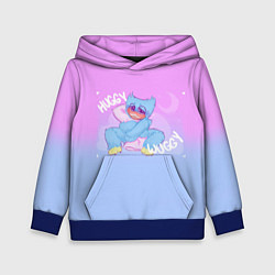 Толстовка-худи детская POPPY PLAYTIME - ХАГГИ ВАГГИ С ПОДУШКОЙ, цвет: 3D-синий