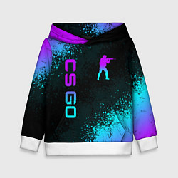 Толстовка-худи детская CS GO NEON SYMBOL STYLE SKIN КС ГО НЕОН, цвет: 3D-белый
