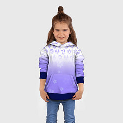 Толстовка-худи детская GENSHIN IMPACT SYMBOL PATTERN SAKURA САКУРА, цвет: 3D-синий — фото 2