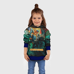 Толстовка-худи детская Warhammer арт, цвет: 3D-синий — фото 2