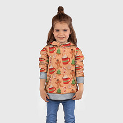Толстовка-худи детская ИМБИРНЫЕ ПЕЧЕНЬКИ 2022, цвет: 3D-меланж — фото 2