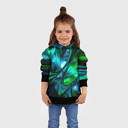 Толстовка-худи детская Изумрудное настроение, цвет: 3D-черный — фото 2
