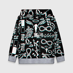 Толстовка-худи детская ТОКИЙСКИЕ МСТИТЕЛИ ГЛИТЧ, GLITCH, цвет: 3D-меланж