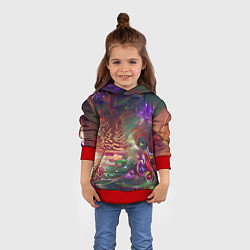 Толстовка-худи детская Рождественские тайны, цвет: 3D-красный — фото 2