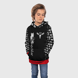 Толстовка-худи детская TOKYO REVENGERS WALHALLA TEAM WHITE, цвет: 3D-красный — фото 2