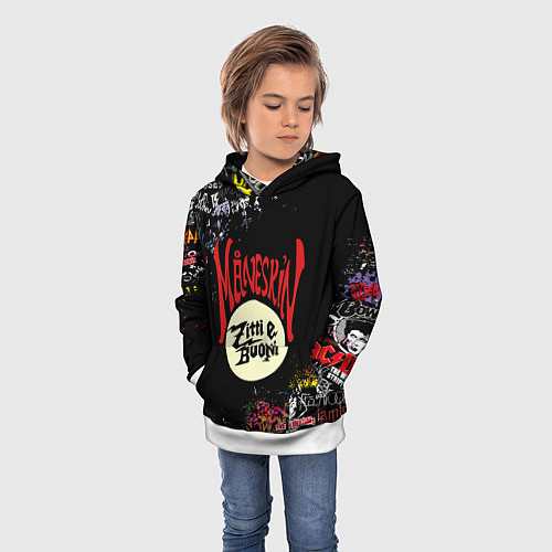 Детская толстовка MANESKIN, ЛОГОТИПЫ РОК ГРУПП / 3D-Белый – фото 3