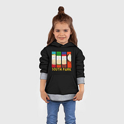 Толстовка-худи детская South Park - Южный парк главные герои, цвет: 3D-меланж — фото 2