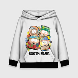 Толстовка-худи детская South Park - Южный парк краски, цвет: 3D-черный