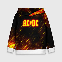 Толстовка-худи детская ACDC Neon, цвет: 3D-белый