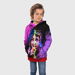 Толстовка-худи детская Arcane League Of Legends JINX AND VI, цвет: 3D-красный — фото 2