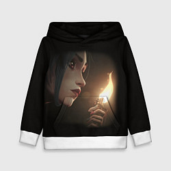 Толстовка-худи детская Arcane - League Of Legends Jinx с огнем, цвет: 3D-белый
