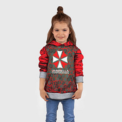 Толстовка-худи детская Umbrella Corporation соты, цвет: 3D-меланж — фото 2