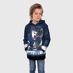 Толстовка-худи детская Торонто Мейпл Лифс, Toronto Maple Leafs Маскот, цвет: 3D-черный — фото 2