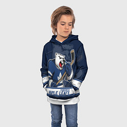 Толстовка-худи детская Торонто Мейпл Лифс, Toronto Maple Leafs Маскот, цвет: 3D-белый — фото 2