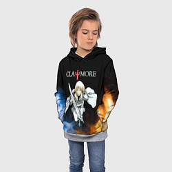 Толстовка-худи детская Клеймор Клэр Лаки, цвет: 3D-меланж — фото 2