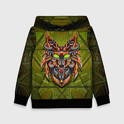 Толстовка-худи детская Кибер-лис, цвет: 3D-черный