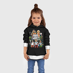 Толстовка-худи детская Mario x GTA, цвет: 3D-белый — фото 2