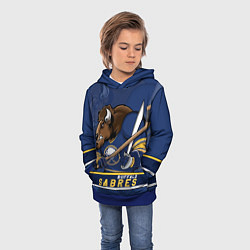 Толстовка-худи детская Баффало Сейберз, Buffalo Sabres, цвет: 3D-синий — фото 2