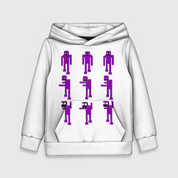 Толстовка-худи детская Five Nights At Freddys purple guy, цвет: 3D-белый